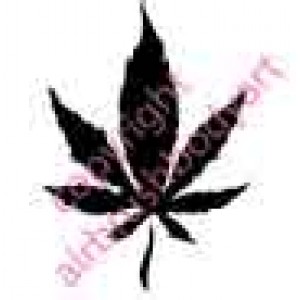 0223 hemp leaf re-usable stencil